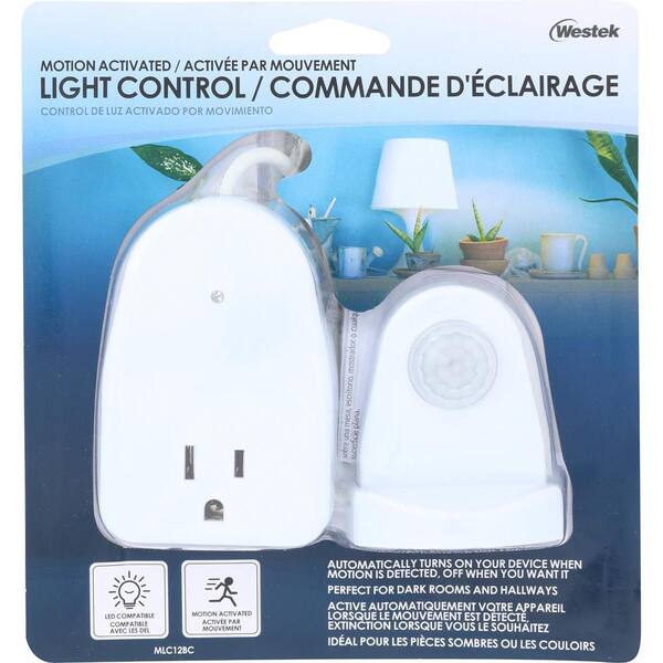 Westek MLC4BC Plug-In Motion Activated Light Control, White (1 Pack)