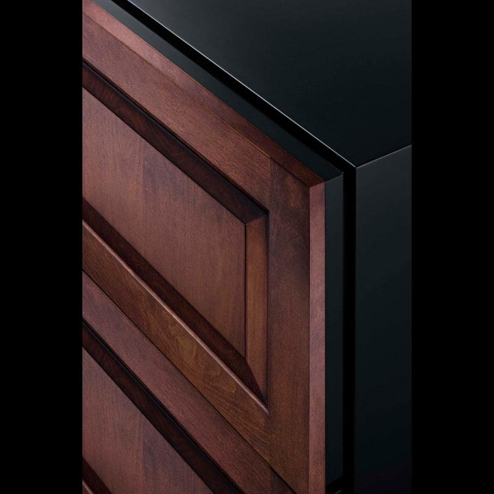 36" Wide Panel Ready 2-Drawer All-Refrigerator in Dark Wood Finish