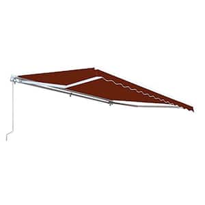 16 ft. Motorized Retractable Awning (120 in. Projection) in Burgundy