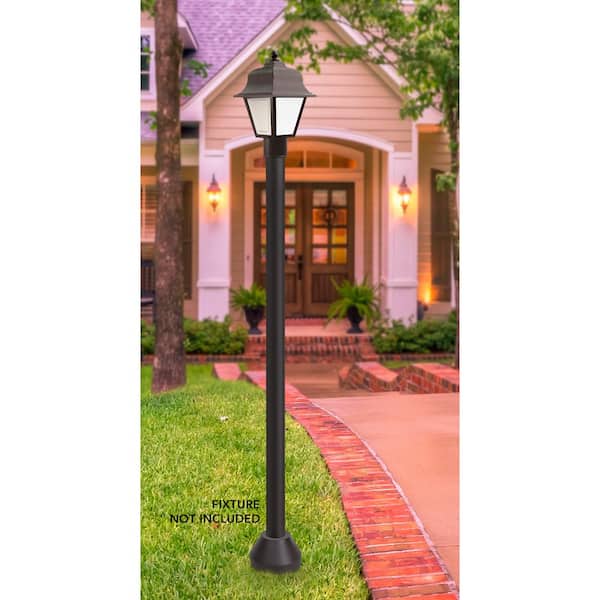 6 ft. Bronze Outdoor Surface Mount Lamp Post with Aluminum Base Cover