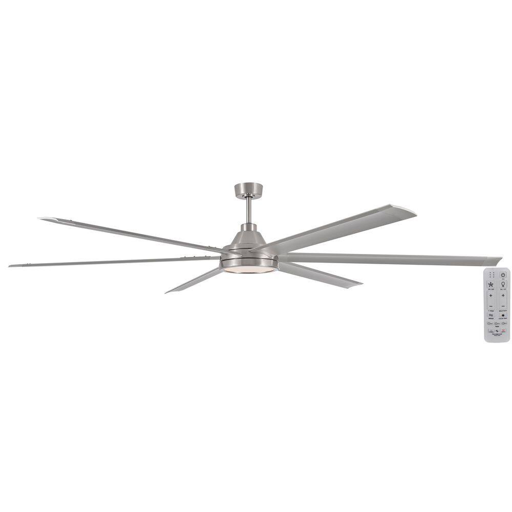 Tilden 100 in. Indoor/Outdoor Brushed Nickel Ceiling Fan with Adjustable White Integrated LED and Remote Included price history on PriceWatchPro