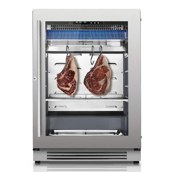 24 in. 3.7 cu. ft. Dry Aging Refrigerator Beef Meat Steak Aging Machine in Stainless Steel Built-in/Freestanding