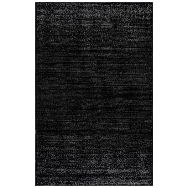 Adirondack 3 ft. x 4 ft. Black/Gray Gradient Transitional Area Rug