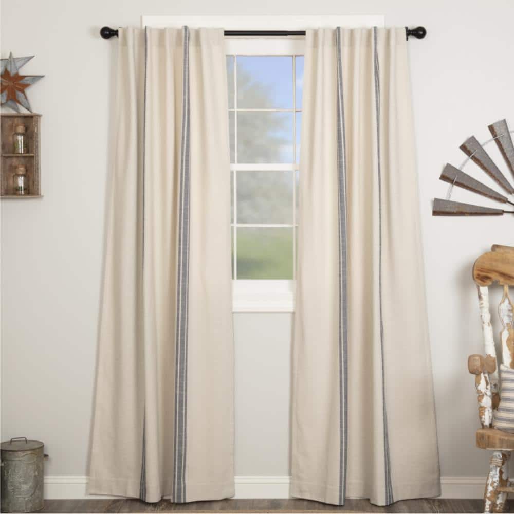 Market Place Blue Grain Sack Stripe Panel Set of 2 96Lx50W product image for price tracking