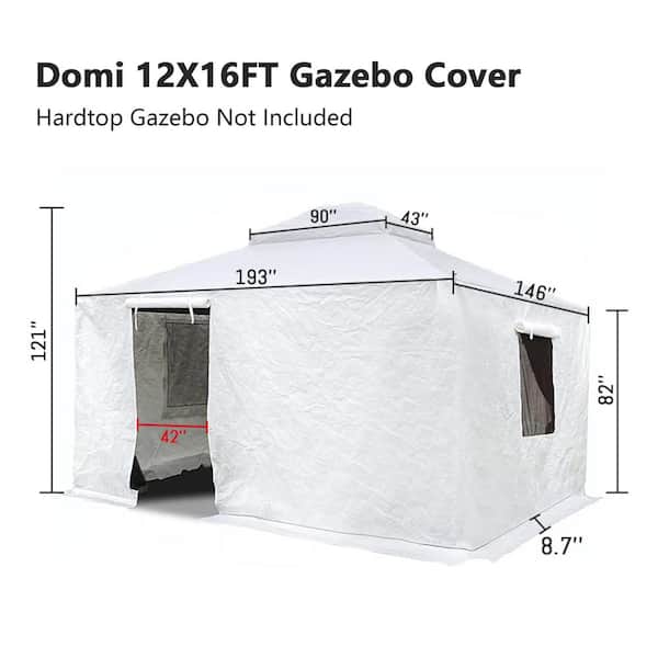 domi outdoor living 12 ft. x 16 ft. Universal Winter Gazebo