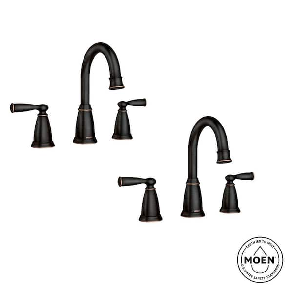 Banbury 8 in. Widespread 2-Handle High-Arc Bathroom Faucet Combo Kit in Mediterranean Bronze (Valve Included) (2-pack)