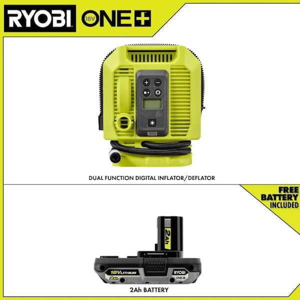 ONE+ 18V Cordless Dual Function Inflator/Deflator with ONE+ 18V 2.0 Ah Battery