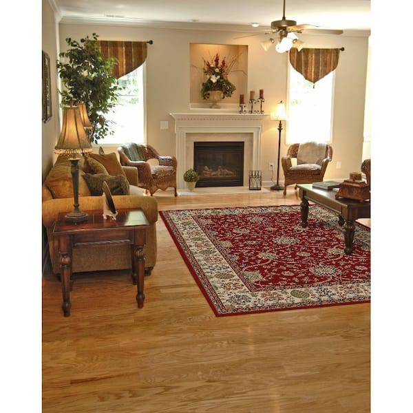 Jewel Voysey Red 3 ft. x 4 ft. Area Rug