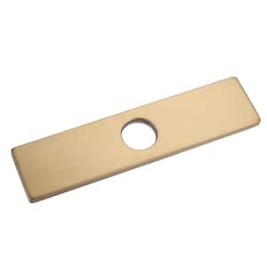 10 in. x 2.44 in. x 0.33 in. Stainless Steel Kitchen Sink Faucet Hole Cover Deck Plate Escutcheon in Gold