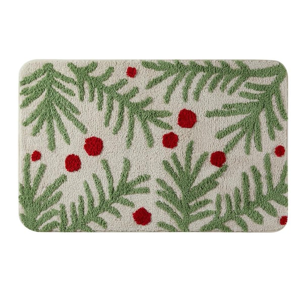 VCNY Home Stars And Leaves 20 in. x 32 in. Multicolor Branches Polyester Rectangle Bath Rug