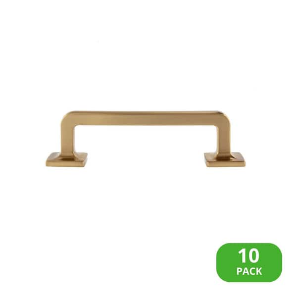 Sumner Street Home Hardware Boise 3-1/2 in. (89 mm) Satin Brass Drawer Pull (10-Pack)