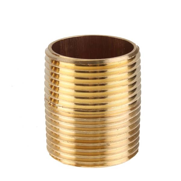 LTWFITTING 1 in. MIP Brass Pipe Close Nipple Fitting (5-Pack)