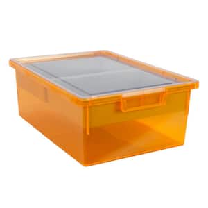 Bin/ Tote/ Tray Divider Kit - Double Depth 6" Bin in Neon Orange - 3 pack