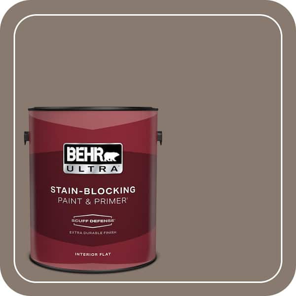 BEHR ULTRA 1 gal. #ECC-15-1 Lost Summit Extra Durable Flat Interior Paint & Primer