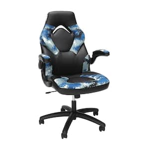 Essentials Collection Racing Style Bonded Leather Gaming Chair, in Arctic Camo (ESS-3085-ARC)