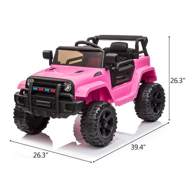 Kid Ride On Electric Remote Control Car Jeep Indoor/outdoor Toy 12V 3Speed Pink 