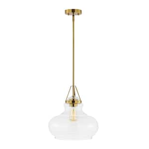 Salud 4-Watt 1-Light Clear Pendant Light with Glass Shade