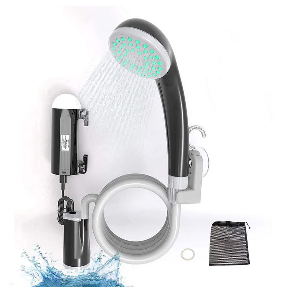 Portable Outdoor Shower Pump with LED IPX8 Waterproof for Camping Hiking Travel Car Pet Cleaning Pool Accessory price history on PriceWatchPro