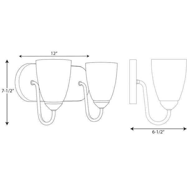 Gather Collection 2-Light Brushed Nickel Etched Glass Traditional Bath Vanity Light