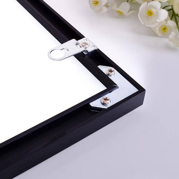 Roomattic Signature Black Rectangular Bone Inlay Mirror Frame