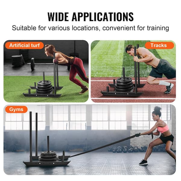 SVOPES Weight Training Sled, Pull Push Power Sled, Steel Fitness