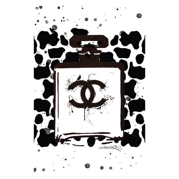 VENICE BEACH Collections Fashion Perfume Bottle, Animale Print by Fairchild Paris 1 Piece Unframed Canvas Drawing Print 16 in. x 20 in.