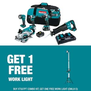 18-Volt 5.0Ah LXT Lithium-Ion Brushless Cordless Combo Kit with bonus 18-Volt LXT Lithium-Ion Cordless Tower Work Light