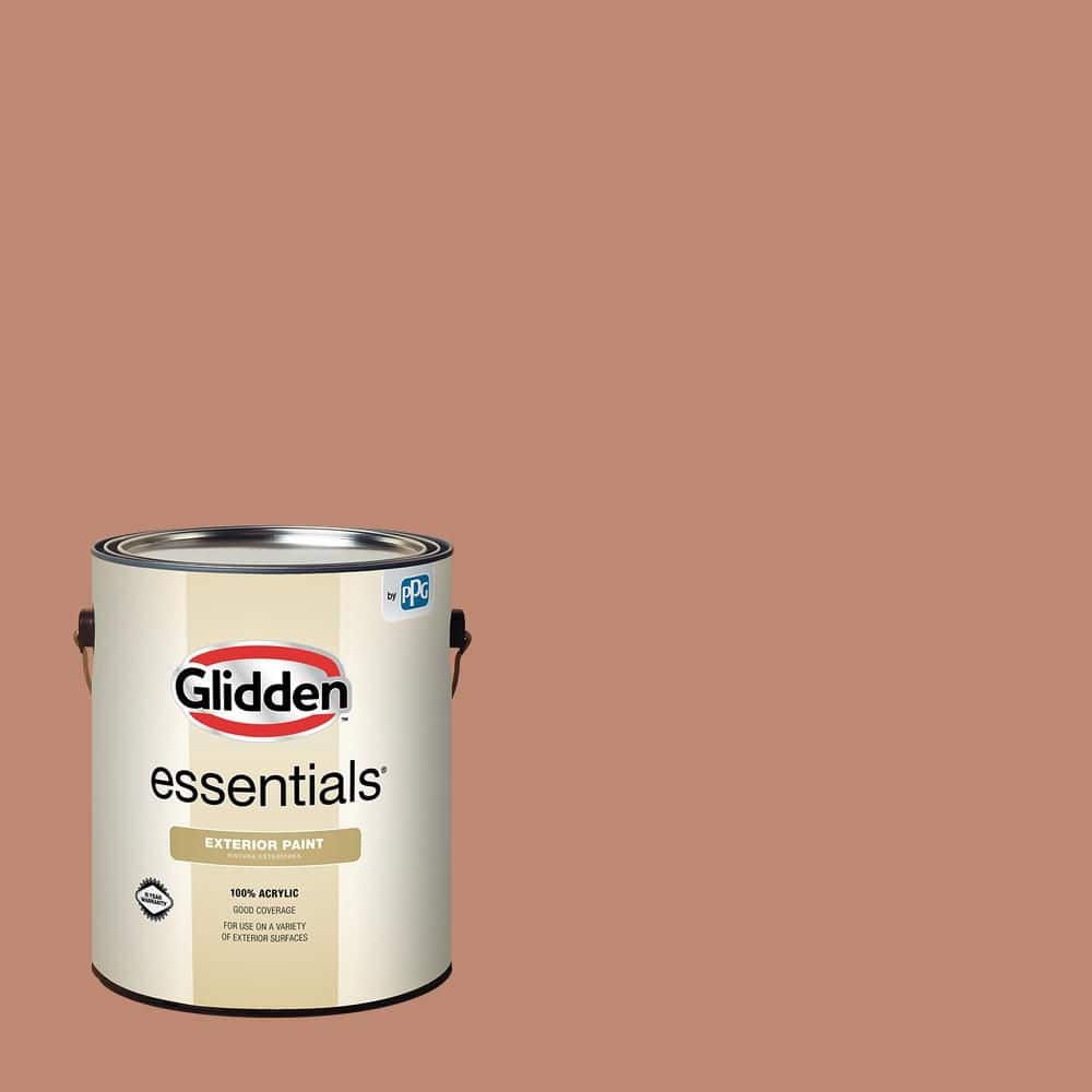 Glidden Essentials 1 gal. PPG1068-5 Terrazzo Tan Satin Exterior