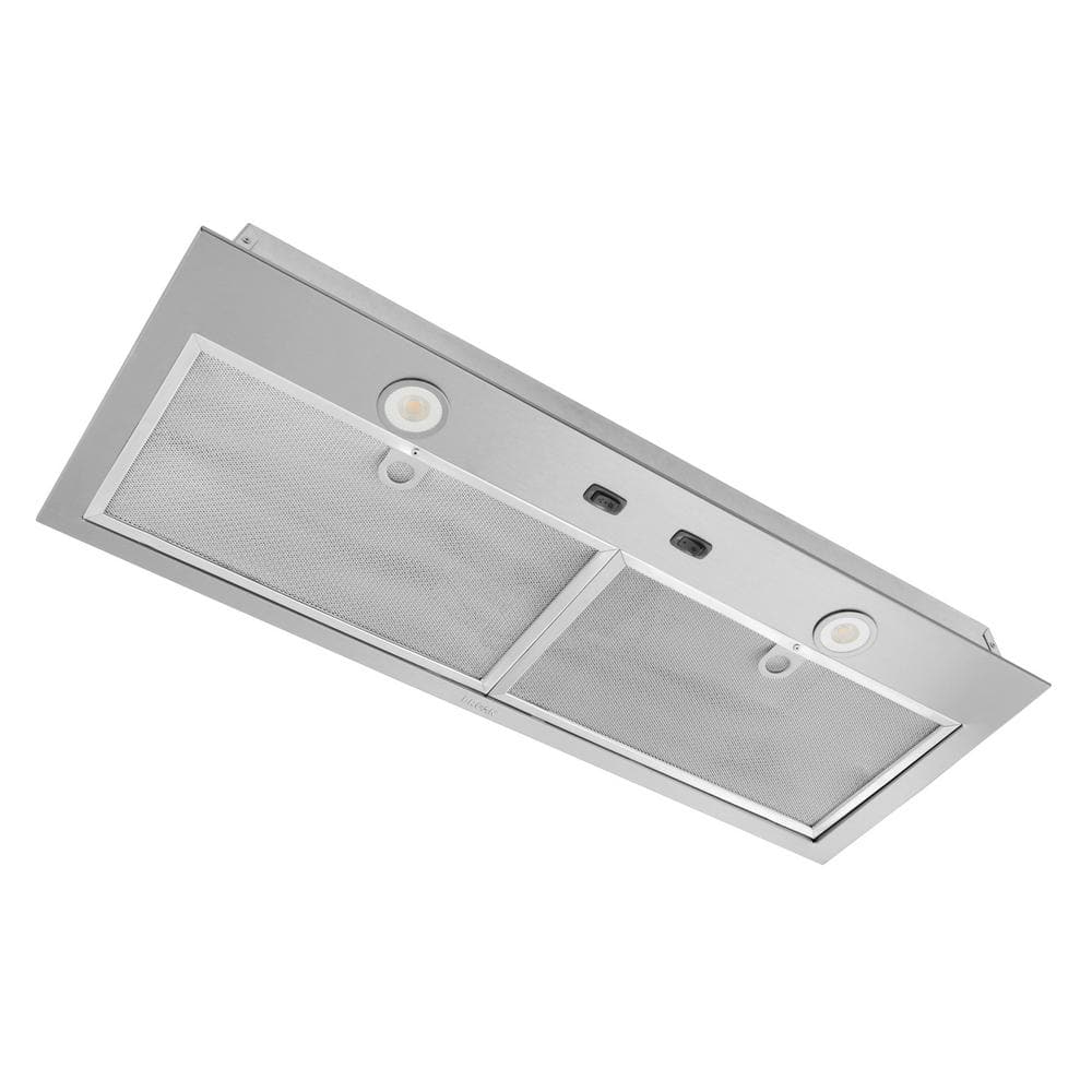 Broan-NuTone 24 in. 300 Max Blower CFM Built-In Powerpack Insert for Custom Range Hoods with LED Light in Stainless Steel, Silver