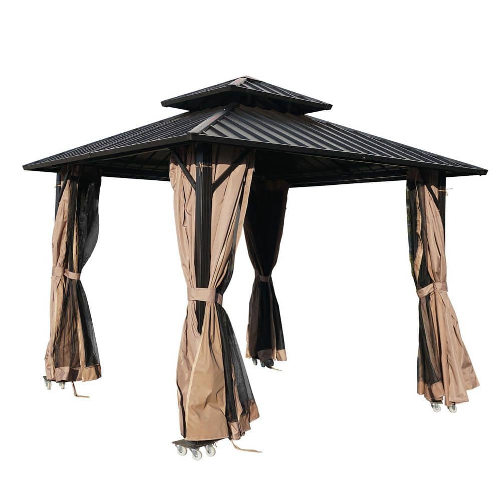 10 ft. x 10 ft. Hardtop Gazebo-Elegant, Durable, and Built for All-Weather 