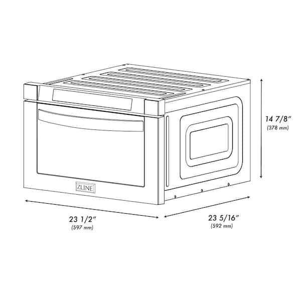 ZLINE Kitchen and Bath Autograph Edition 30 in. 1000-Watt Built-In Microwave  Drawer in Stainless Steel & Polished Gold Handle MWDZ-30-G - The Home Depot