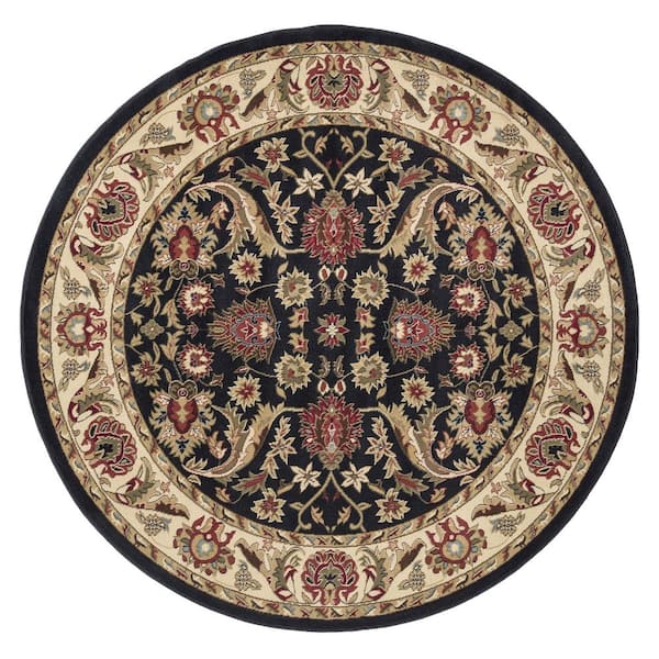 Concord Global Trading Ankara Sultanabad Black 8 ft. Round Area Rug