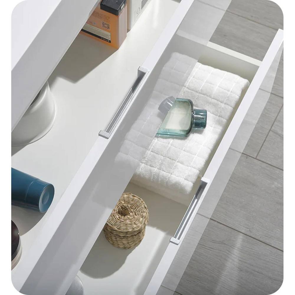 Valencia 36" Glossy White Wall Mount Single Sink Vanity Base