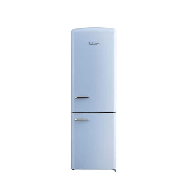iio IRR2 23.6 in. W 12 cu. ft. 29.3 in. D Retro Bottom Freezer Refrigerator Blue Full Size Frost Free LED Multiflow 360°