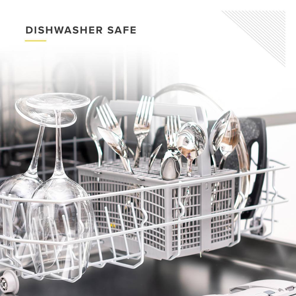 26-Piece Polished Stainless Steel Flatware Set with Beveled Edges