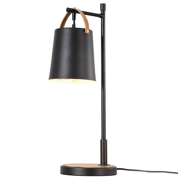 Cedar Hill 24 in. Black Iron Desk Lamp with Steel shade