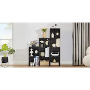 Simple Home 3-Tier Adjustable Shelf Bookcase，Black