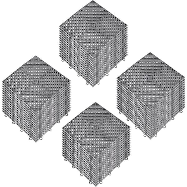 VEVOR 12 in. x 12 in. x 0.5 in. Interlocking Deck Flooring Tiles in Gary  Drainage Tiles Outdoor Floor Tiles (55-Pack) DJHZX55PGY0000001V0 The Home  Depot