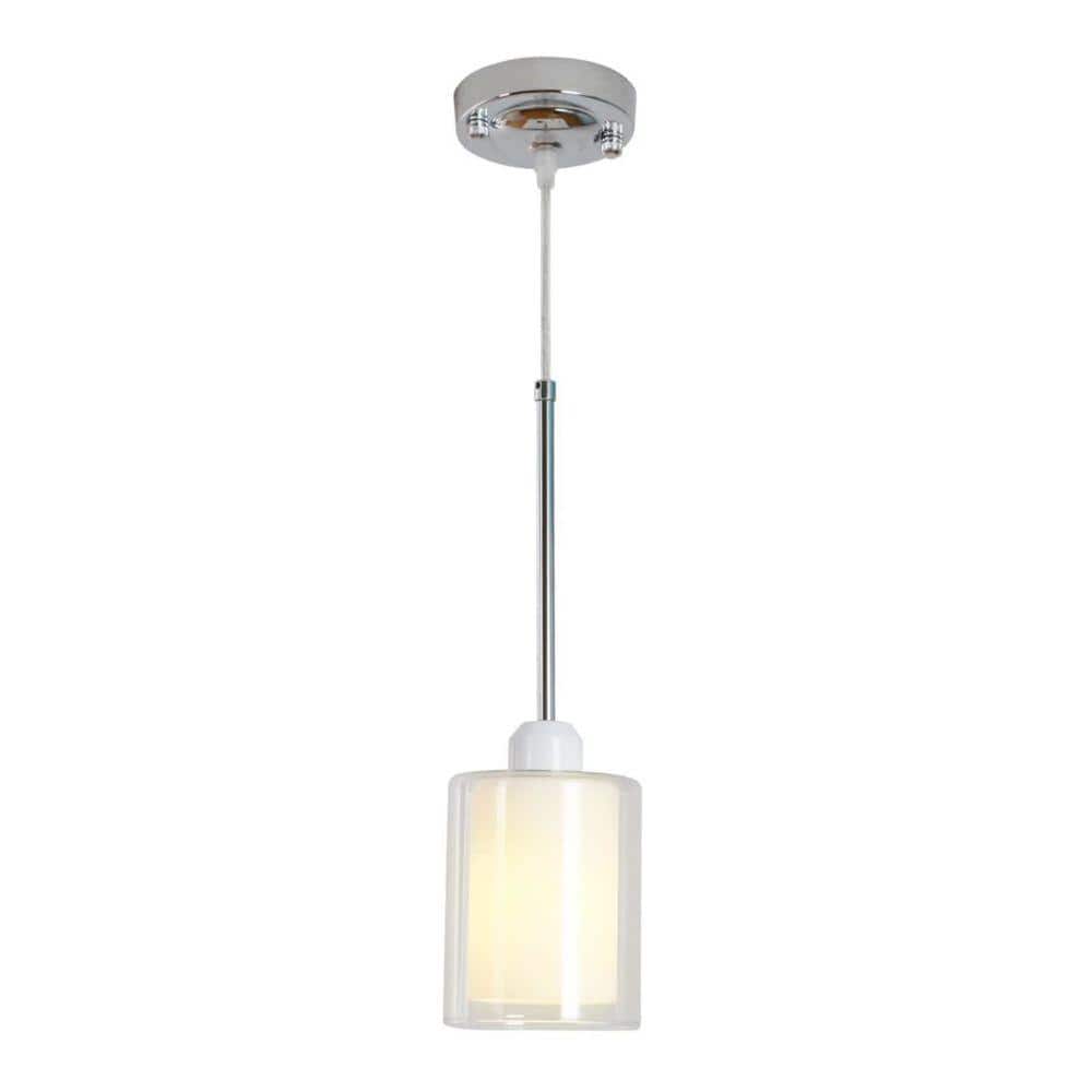 Reviews for Amucolo 1Light Chrome Nickel Glass Pendant Light, Modern