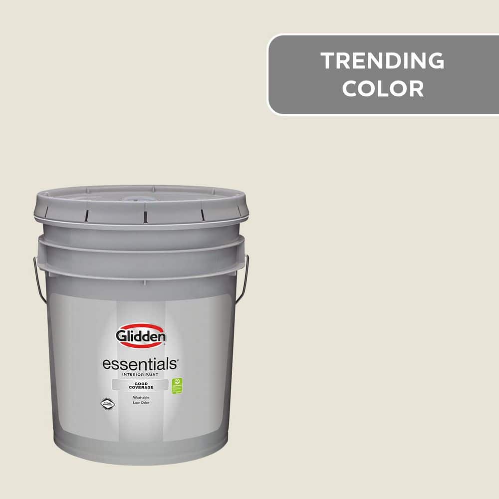 Glidden Essentials 5 gal. PPG1024-1 Off White Eggshell Interior Paint ...
