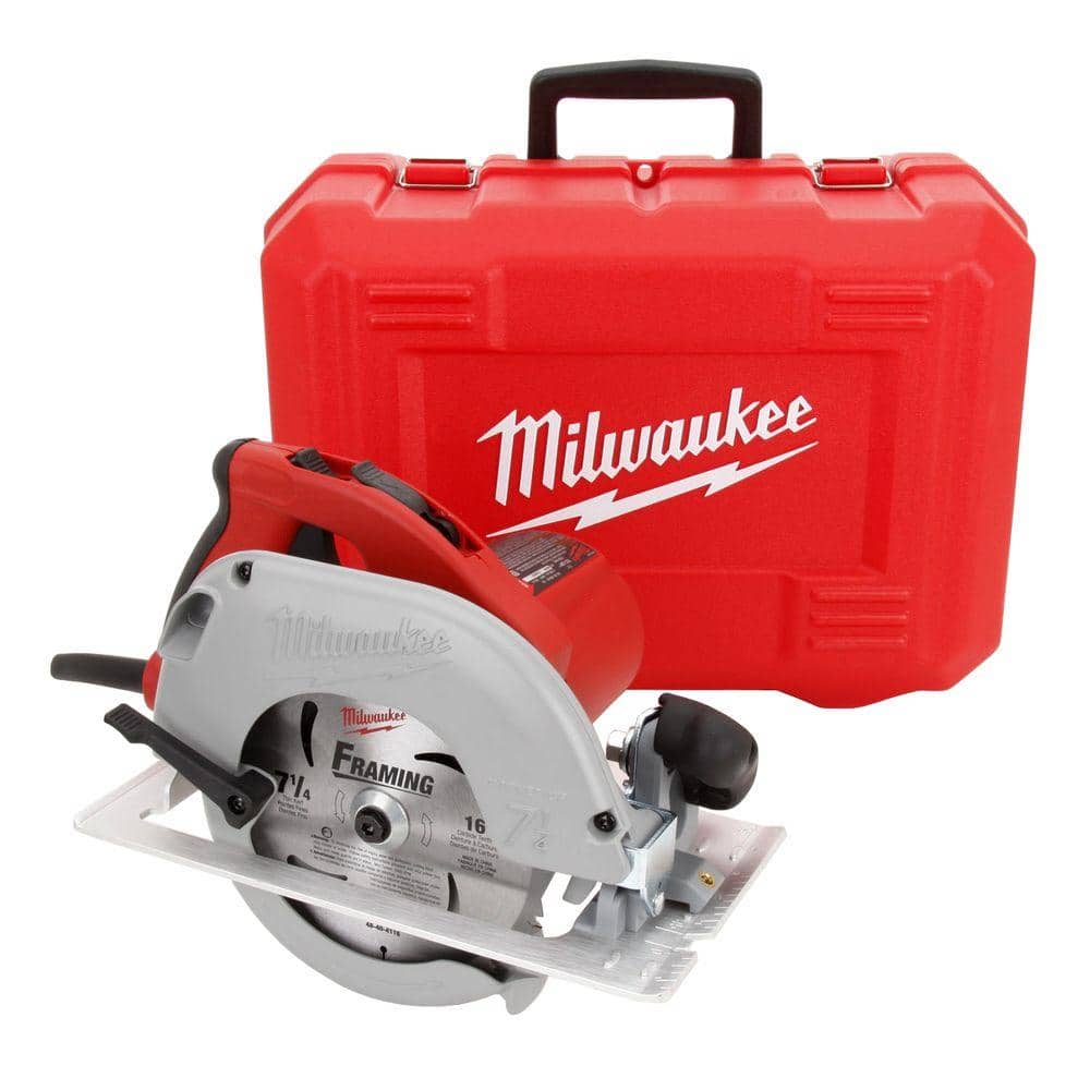 Milwaukee 15 Amp 7-1/4 in. Tilt-Lok Circular Saw with Hard Case 6390-21  The Home Depot