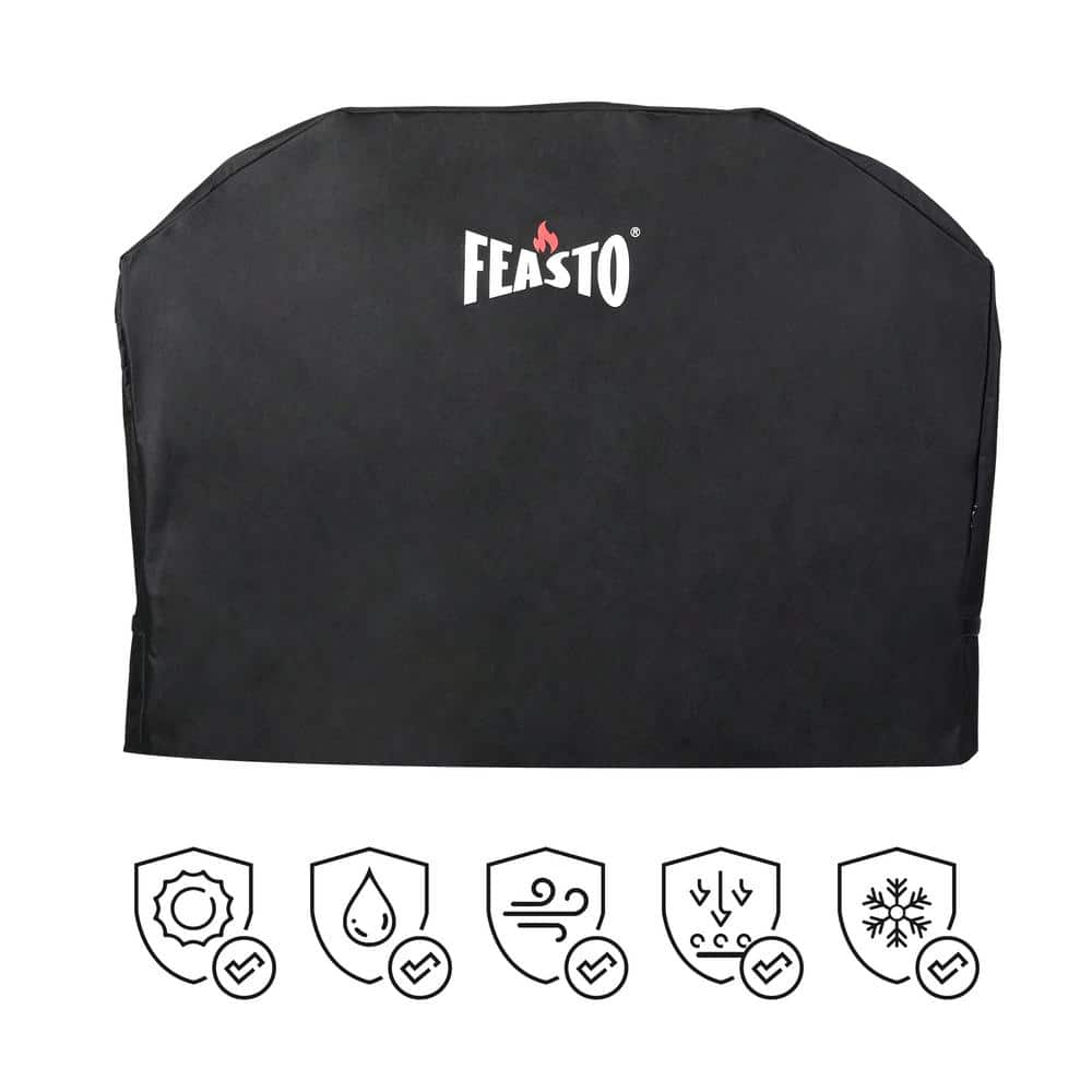 55 in. Gas Grill Cover Charcoal Grill Cover in Black