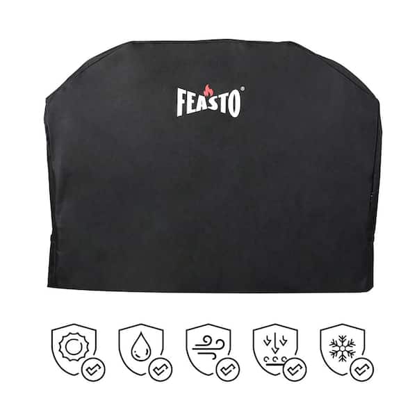 FEASTO 55 in. Gas Grill Cover Charcoal Grill Cover in Black