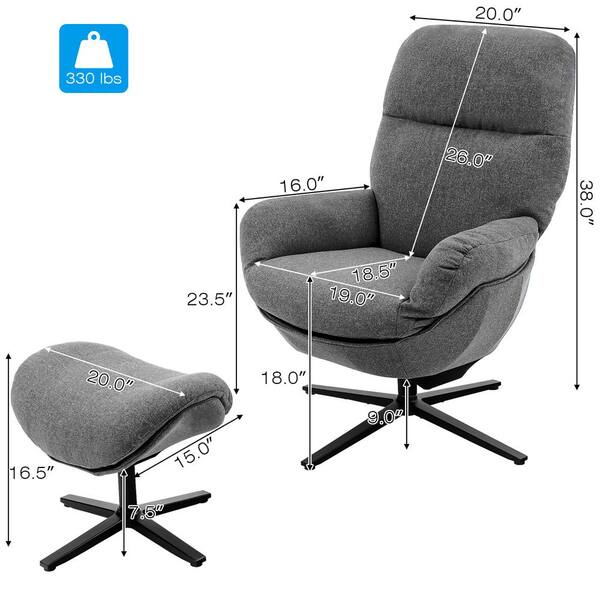 rocking swivel chair with ottoman