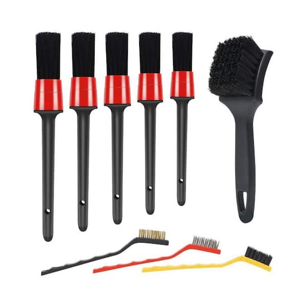 Cosswe Auto detaillering borstels,5 stuks Automotive Detail Cleaning Brush Set voor het reinigen van wielen,Band, Interieur, Exterieur, Leer, Luchtopeningen Cosswe Auto detaillering borstels,5 stuks Automotive Detail Cleaning Brush Set voor het reinigen van wielen,Band, Interieur, Exterieur, Leer, Luchtopeningen