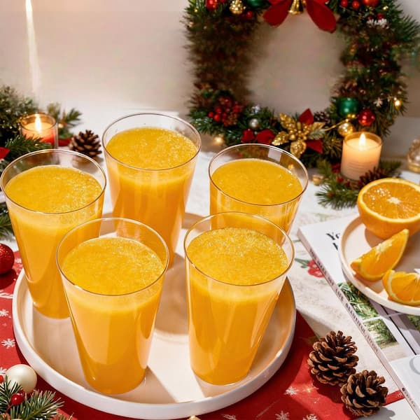 16 oz Clear Clear Family BPA-free Transparent Plastic Kitchen Cups, Heavy-duty Hard Cups for Christmas (Set of 100)