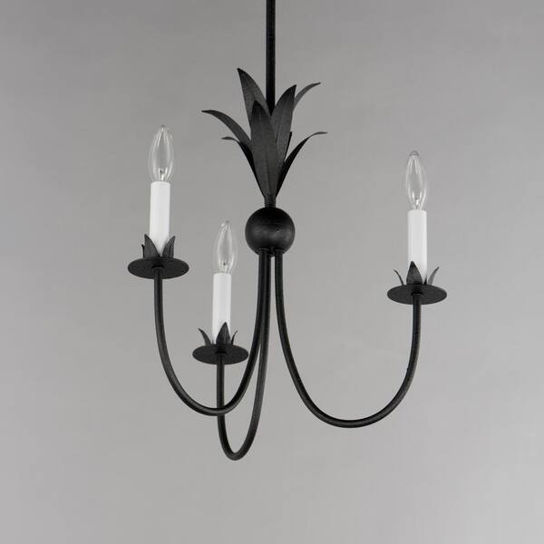 Maxim Lighting - Paloma 3-Light Black Chandelier Pendant Light
