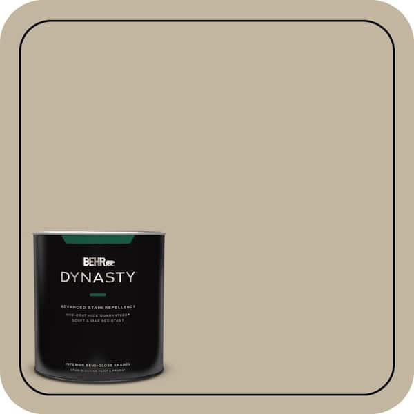 BEHR DYNASTY 1 qt. Home Decorators Collection #HDC-NT-09 Basic Khaki Semi-Gloss Enamel Interior Stain-Blocking Paint & Primer