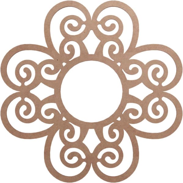 Ekena Millwork 0.25 in. x 24 in. x 24 in. Wood Medallion Moulding