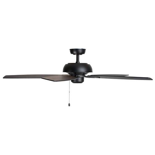 Newport 52 in. 3-Speed Ceiling Fan Matte Black Pull Chain Light Kit, Remote Control or Wall Control Adaptable BLUE MOUNTAIN FANS Ceiling Fans Without Lights